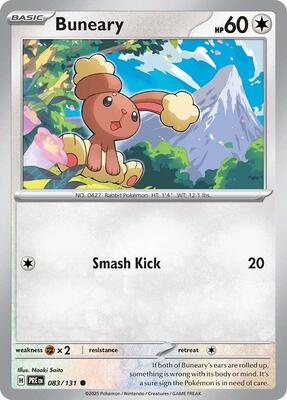 Preview image for the Buneary single card for the collectable card game Pokemon.
