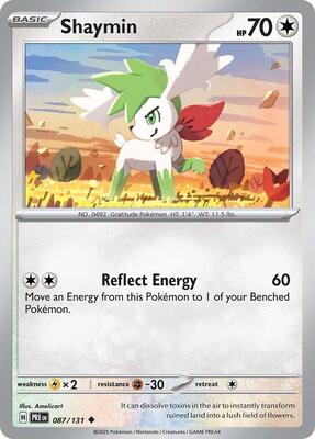 Preview image for the Shaymin single card  for the collectable card game Pokemon.