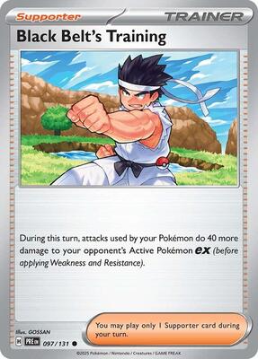Preview image for the Black Belt's Training - 097/131 single card  for the collectable card game Pokemon.