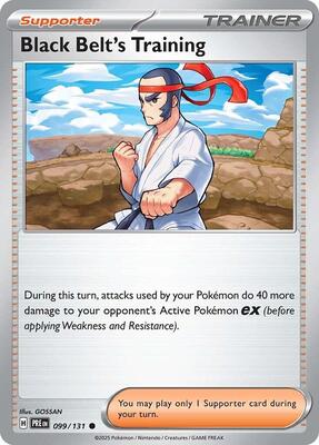 Preview image for the Black Belt's Training - 099/131 single card  for the collectable card game Pokemon.