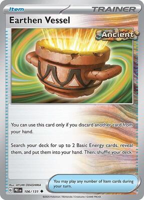 Preview image for the Earthen Vessel single card  for the collectable card game Pokemon.