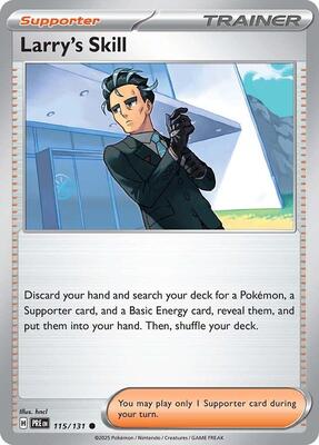 Preview image for the Larry's Skill - 115/131 single card  for the collectable card game Pokemon.