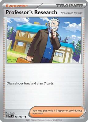 Preview image for the Professor's Research [Professor Rowan] single card  for the collectable card game Pokemon.