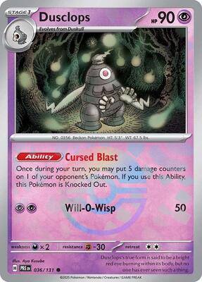 Preview image for the Dusclops (Poke Ball Pattern) single card  for the collectable card game Pokemon.