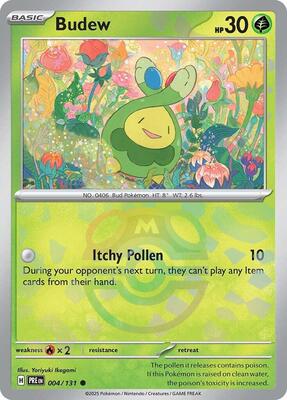Preview image for the Budew (Master Ball Pattern) single card  for the collectable card game Pokemon.