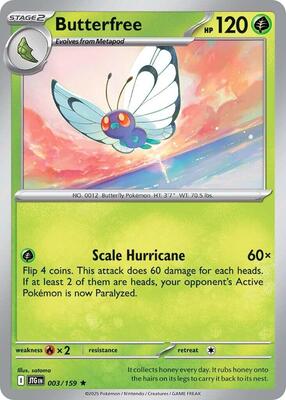 Preview image for the Butterfree single card  for the collectable card game Pokemon.