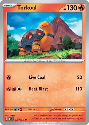 Preview image for the Torkoal single card  for the collectable card game Pokemon.
