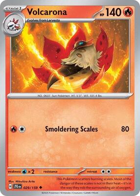 Preview image for the Volcarona single card  for the collectable card game Pokemon.