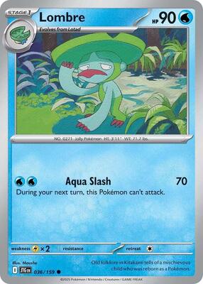 Preview image for the Lombre single card  for the collectable card game Pokemon.