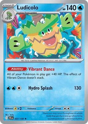 Preview image for the Ludicolo single card  for the collectable card game Pokemon.