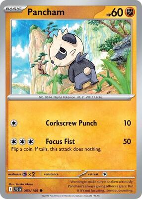 Preview image for the Pancham single card  for the collectable card game Pokemon.