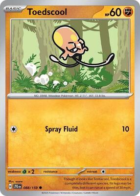 Preview image for the Toedscool single card  for the collectable card game Pokemon.
