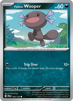 Preview image for the Paldean Wooper single card  for the collectable card game Pokemon.