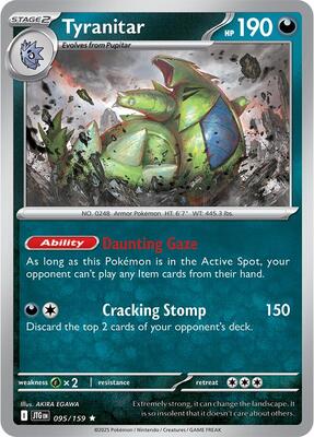 Preview image for the Tyranitar single card  for the collectable card game Pokemon.