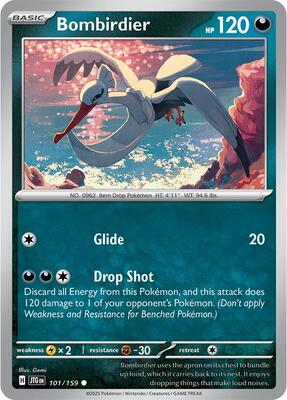 Preview image for the Bombirdier single card  for the collectable card game Pokemon.