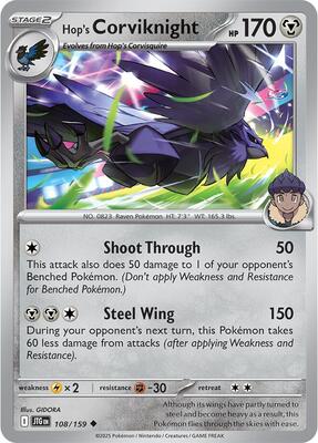 Preview image for the Hop's Corviknight single card  for the collectable card game Pokemon.
