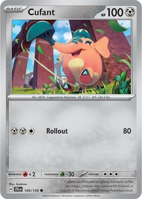 Preview image for the Cufant single card  for the collectable card game Pokemon.