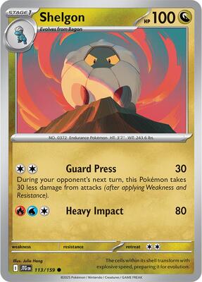 Preview image for the Shelgon single card  for the collectable card game Pokemon.