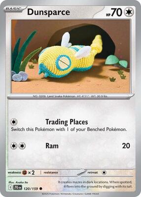 Preview image for the Dunsparce single card  for the collectable card game Pokemon.