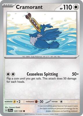 Preview image for the Cramorant single card  for the collectable card game Pokemon.