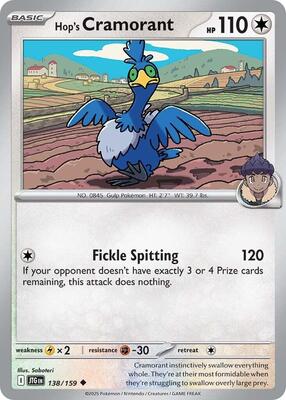 Preview image for the Hop's Cramorant single card  for the collectable card game Pokemon.