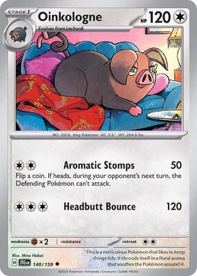 Preview image for the Oinkologne single card  for the collectable card game Pokemon.
