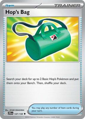 Preview image for the Hop's Bag single card  for the collectable card game Pokemon.