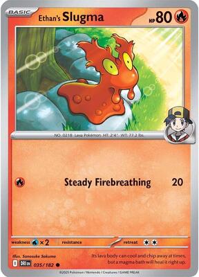 Preview image for the Ethan's Slugma single card  for the collectable card game Pokemon.
