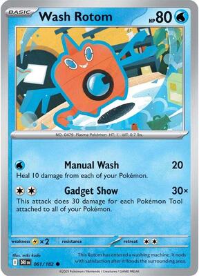 Preview image for the Wash Rotom single card  for the collectable card game Pokemon.