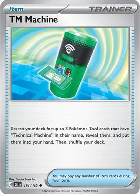 Preview image for the TM Machine single card  for the collectable card game Pokemon.