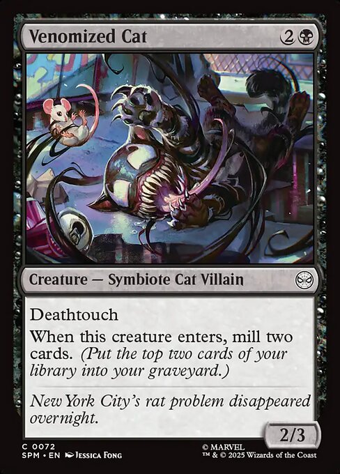 Preview image for the Venomized Cat single card for the collectable card game Magic: The Gathering.