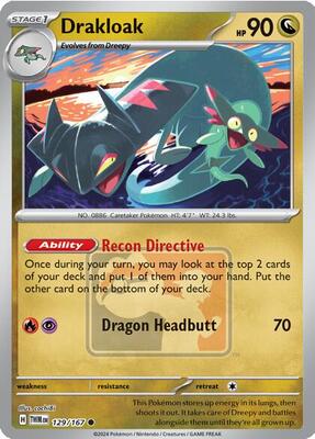 Preview image for the Drakloak single card  for the collectable card game Pokemon.