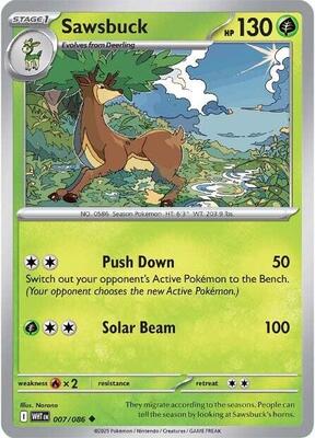 Preview image for the Sawsbuck single card  for the collectable card game Pokemon.