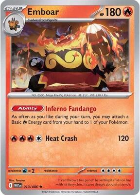 Preview image for the Emboar single card  for the collectable card game Pokemon.
