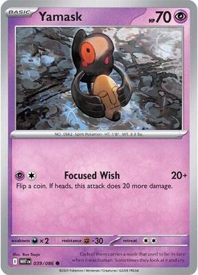 Preview image for the Yamask single card  for the collectable card game Pokemon.