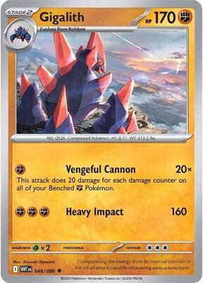 Preview image for the Gigalith single card  for the collectable card game Pokemon.