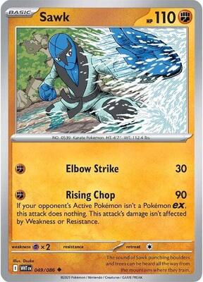 Preview image for the Sawk single card  for the collectable card game Pokemon.