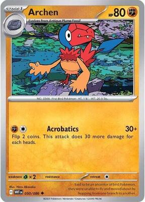 Preview image for the Archen single card  for the collectable card game Pokemon.