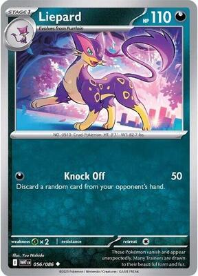 Preview image for the Liepard single card  for the collectable card game Pokemon.