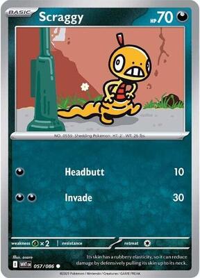 Preview image for the Scraggy single card  for the collectable card game Pokemon.