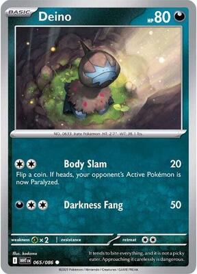 Preview image for the Deino single card  for the collectable card game Pokemon.
