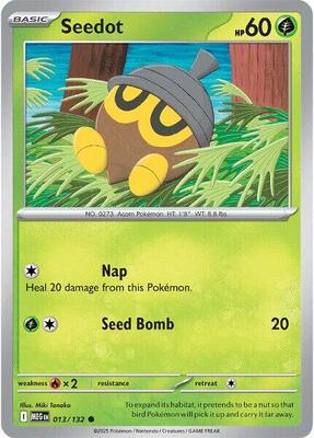 Preview image for the Seedot single card  for the collectable card game Pokemon.