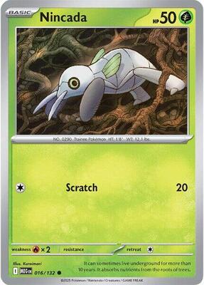 Preview image for the Nincada single card  for the collectable card game Pokemon.
