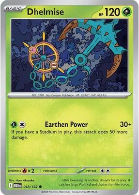 Preview image for the Dhelmise single card  for the collectable card game Pokemon.