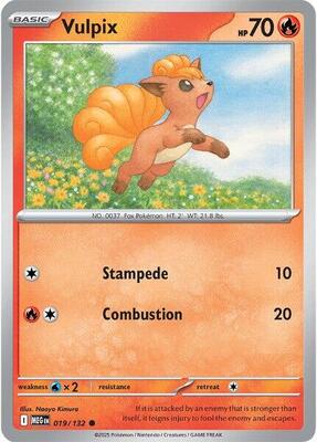 Preview image for the Vulpix - 019/132 single card  for the collectable card game Pokemon.