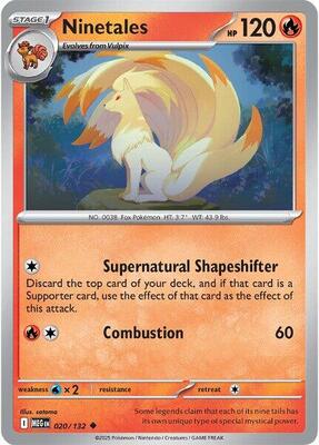 Preview image for the Ninetales single card  for the collectable card game Pokemon.