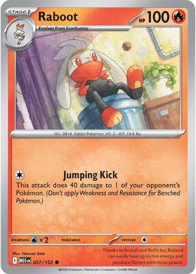 Preview image for the Raboot single card  for the collectable card game Pokemon.
