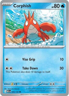 Preview image for the Corphish single card  for the collectable card game Pokemon.