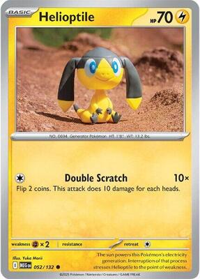 Preview image for the Helioptile - 052/132 single card  for the collectable card game Pokemon.