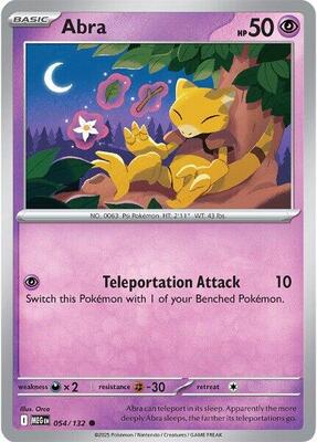 Preview image for the Abra single card  for the collectable card game Pokemon.